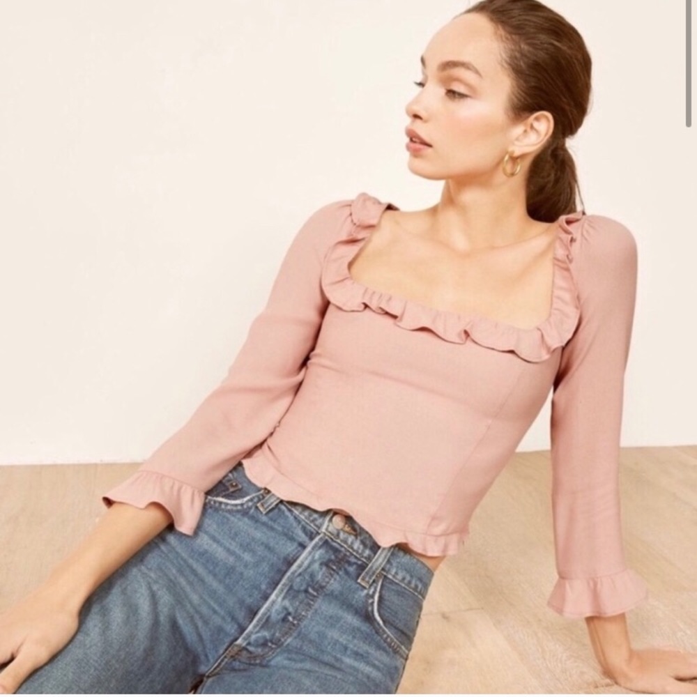 Reformation barb top